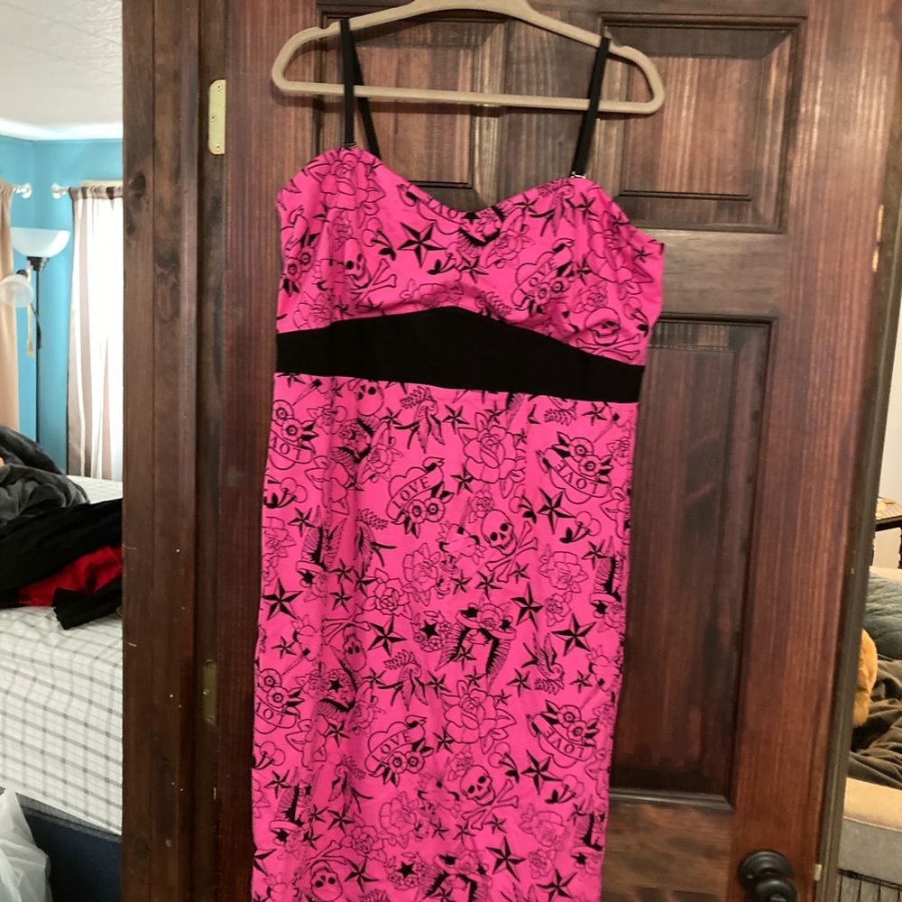 Torrid Betsey Johnson Hot Pink and Black Mini Dress. Not New...Gently Worn